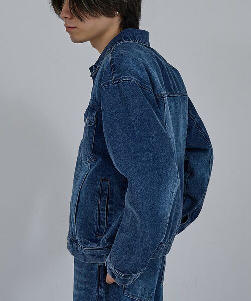 ABAHOUSE / アバハウス Gジャン・デニムジャケット | 【AH ABAHOUSE】ヴィンテージライク ブラスト デニムジャケット / セ | 詳細10