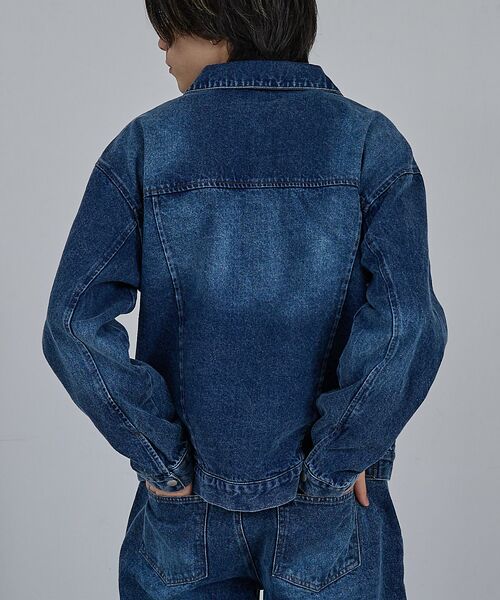 ABAHOUSE / アバハウス Gジャン・デニムジャケット | 【AH ABAHOUSE】ヴィンテージライク ブラスト デニムジャケット / セ | 詳細11