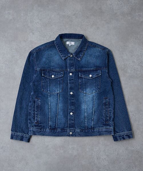 ABAHOUSE / アバハウス Gジャン・デニムジャケット | 【AH ABAHOUSE】ヴィンテージライク ブラスト デニムジャケット / セ | 詳細14