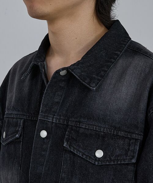 ABAHOUSE / アバハウス Gジャン・デニムジャケット | 【AH ABAHOUSE】ヴィンテージライク ブラスト デニムジャケット / セ | 詳細20