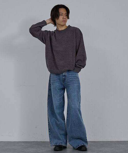 ABAHOUSE / アバハウス ニット・セーター | 【AH ABAHOUSE】ハイゲージモール クルーネックニット | 詳細12