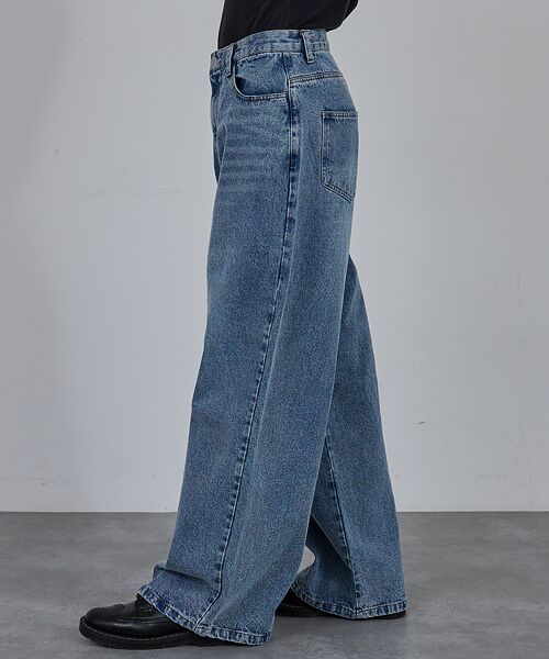 ABAHOUSE / アバハウス デニムパンツ | 【AH ABAHOUSE】ブラスト ワイドバギー デニムパンツ / セットアップ | 詳細2