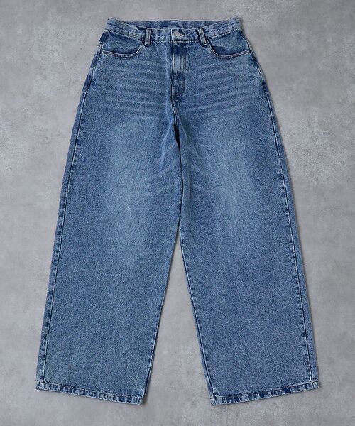 ABAHOUSE / アバハウス デニムパンツ | 【AH ABAHOUSE】ブラスト ワイドバギー デニムパンツ / セットアップ | 詳細7