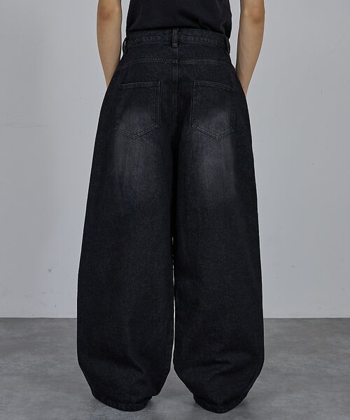 ABAHOUSE / アバハウス デニムパンツ | 【AH ABAHOUSE】ブラスト ワイドバギー デニムパンツ / セットアップ | 詳細18