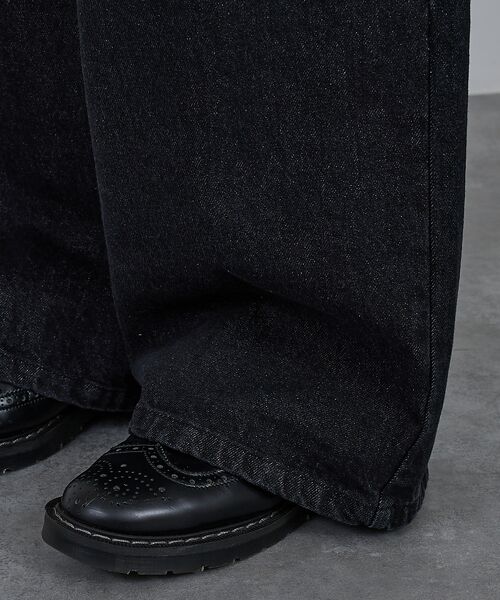 ABAHOUSE / アバハウス デニムパンツ | 【AH ABAHOUSE】ブラスト ワイドバギー デニムパンツ / セットアップ | 詳細22