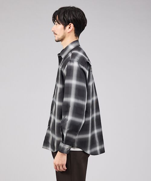 ABAHOUSE / アバハウス シャツ・ブラウス | 【軽量 / 吸水速乾】セオアルファ オンブレーチェック 長袖シャツ | 詳細8