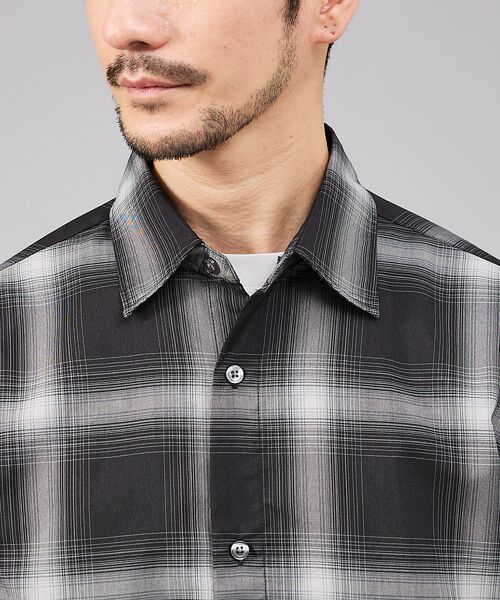 ABAHOUSE / アバハウス シャツ・ブラウス | 【軽量 / 吸水速乾】セオアルファ オンブレーチェック 長袖シャツ | 詳細10