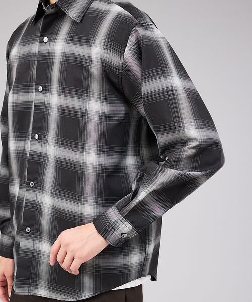 ABAHOUSE / アバハウス シャツ・ブラウス | 【軽量 / 吸水速乾】セオアルファ オンブレーチェック 長袖シャツ | 詳細11