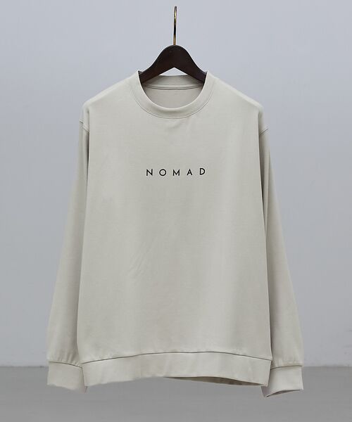 ABAHOUSE/アバハウス 【NOMAD】ベアポンチ ロゴ 長袖Tシャツ グレージュ 46 ABAHOUSE/アバハウス 【NOMAD】ベアポンチ ロゴ 長袖Tシャツ グレージュ 46