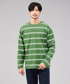 ABAHOUSE / アバハウス Tシャツ | ダブルライン ボーダー 長袖シャツ