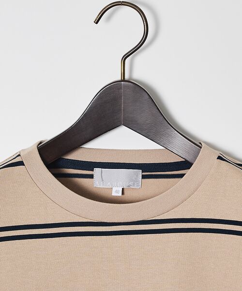 ABAHOUSE / アバハウス Tシャツ | ダブルライン ボーダー 長袖シャツ | 詳細5