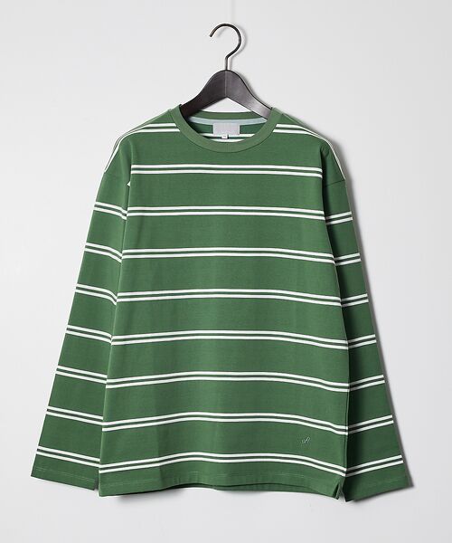 ABAHOUSE / アバハウス Tシャツ | ダブルライン ボーダー 長袖シャツ | 詳細20