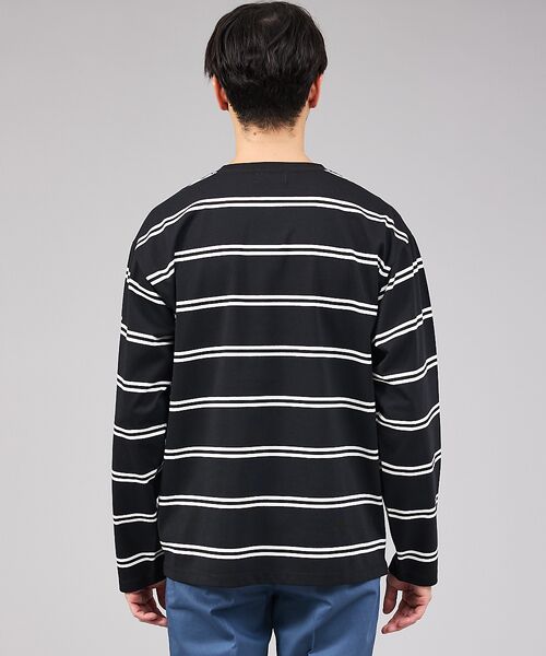 ABAHOUSE / アバハウス Tシャツ | ダブルライン ボーダー 長袖シャツ | 詳細13