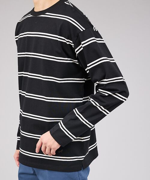 ABAHOUSE / アバハウス Tシャツ | ダブルライン ボーダー 長袖シャツ | 詳細15