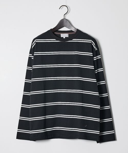 ABAHOUSE / アバハウス Tシャツ | ダブルライン ボーダー 長袖シャツ | 詳細19