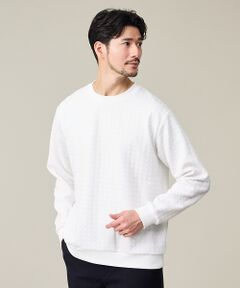 ABAHOUSE / アバハウス Tシャツ | 【ソフトタッチ】フクレジャガード 千鳥柄 長袖Tシャツ