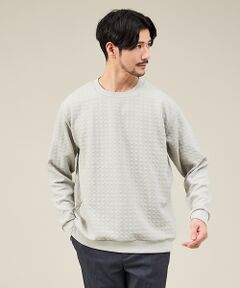 ABAHOUSE / アバハウス Tシャツ | 【ソフトタッチ】フクレジャガード 千鳥柄 長袖Tシャツ