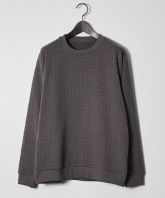 ABAHOUSE / アバハウス Tシャツ | 【ソフトタッチ】フクレジャガード 千鳥柄 長袖Tシャツ