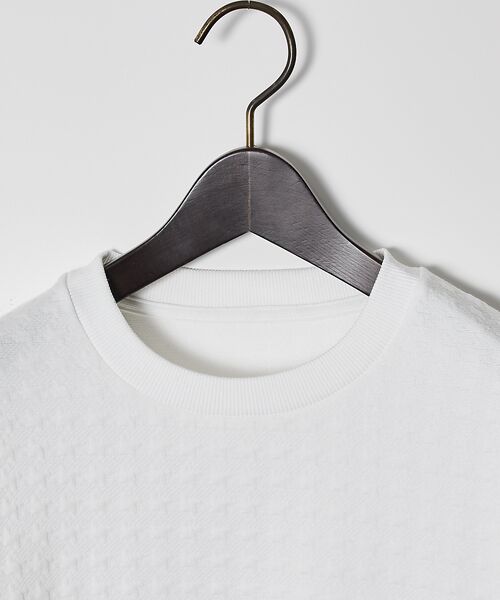 ABAHOUSE / アバハウス Tシャツ | 【ソフトタッチ】フクレジャガード 千鳥柄 長袖Tシャツ | 詳細6