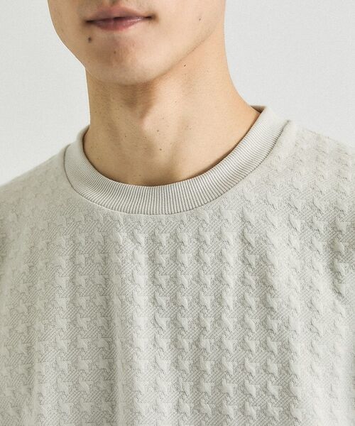 ABAHOUSE / アバハウス Tシャツ | 【ソフトタッチ】フクレジャガード 千鳥柄 長袖Tシャツ | 詳細7