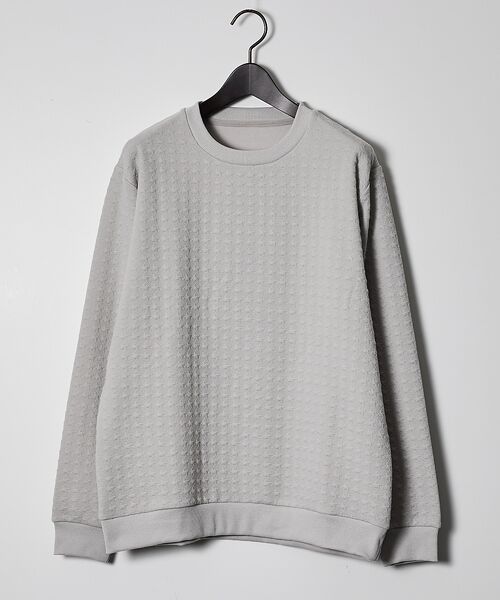ABAHOUSE/アバハウス 【ソフトタッチ】フクレジャガード 千鳥柄 長袖Tシャツ【予約】 グレージュ 48 ABAHOUSE/アバハウス 【ソフトタッチ】フクレジャガード 千鳥柄 長袖Tシャツ【予約】 グレージュ 48