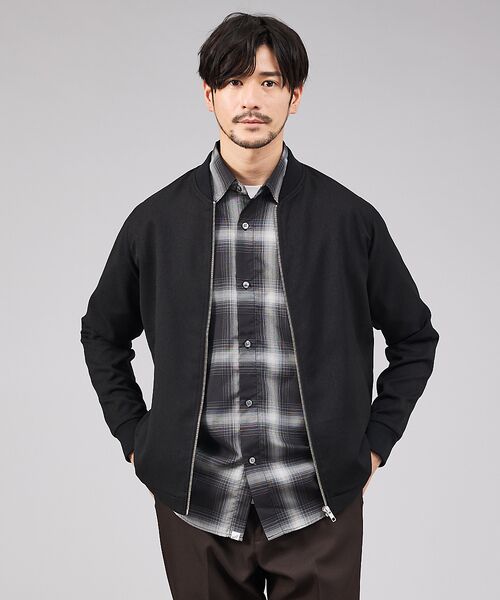 ABAHOUSE / アバハウス ブルゾン | アムンゼン リブ ブルゾン(ブラック)