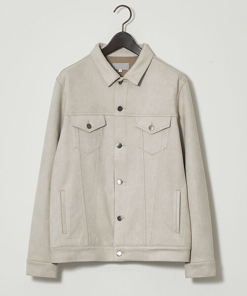 ABAHOUSE/アバハウス 【スエードライク】トラッカー ジャケット【予約】 グレージュ 46
