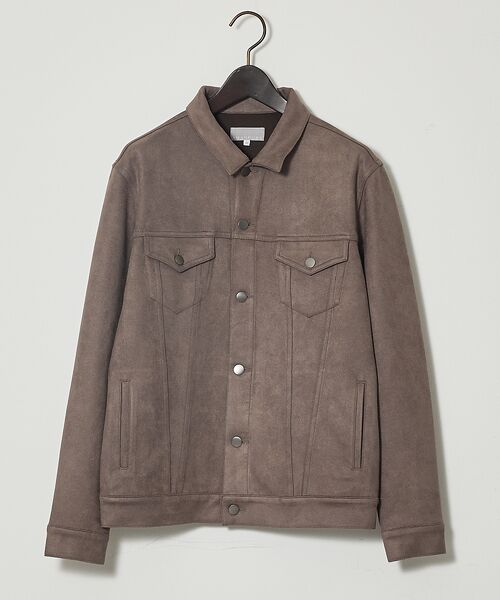ABAHOUSE/アバハウス 【スエードライク】トラッカー ジャケット【予約】 ライトブラウン 50