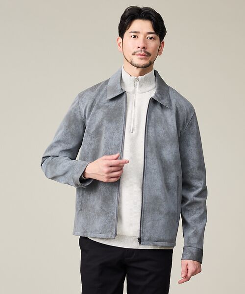 ABAHOUSE / アバハウス ブルゾン | 【ネオレザー】ヴィンテージライク ジップブルゾン | 詳細3