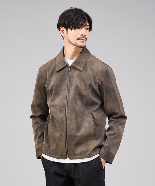 ABAHOUSE / アバハウス ブルゾン | 【ネオレザー】ヴィンテージライク ジップブルゾン | 詳細8