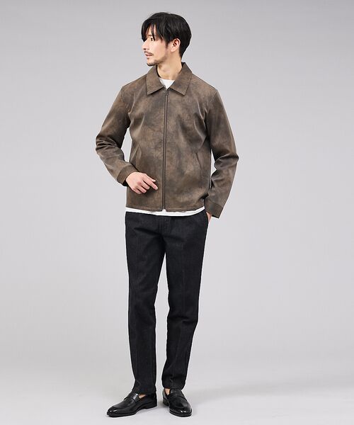 ABAHOUSE / アバハウス ブルゾン | 【ネオレザー】ヴィンテージライク ジップブルゾン | 詳細9