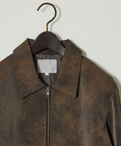 ABAHOUSE / アバハウス ブルゾン | 【ネオレザー】ヴィンテージライク ジップブルゾン | 詳細11