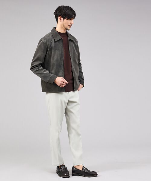 ABAHOUSE / アバハウス ブルゾン | 【ネオレザー】ヴィンテージライク ジップブルゾン | 詳細12