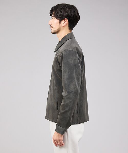 ABAHOUSE / アバハウス ブルゾン | 【ネオレザー】ヴィンテージライク ジップブルゾン | 詳細13