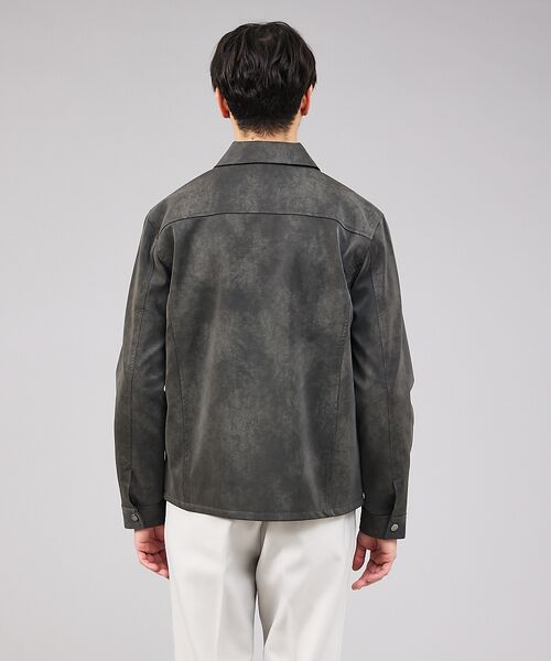 ABAHOUSE / アバハウス ブルゾン | 【ネオレザー】ヴィンテージライク ジップブルゾン | 詳細14