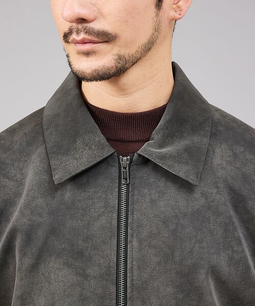 ABAHOUSE / アバハウス ブルゾン | 【ネオレザー】ヴィンテージライク ジップブルゾン | 詳細15