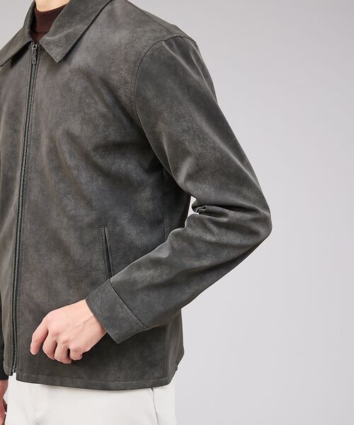 ABAHOUSE / アバハウス ブルゾン | 【ネオレザー】ヴィンテージライク ジップブルゾン | 詳細16