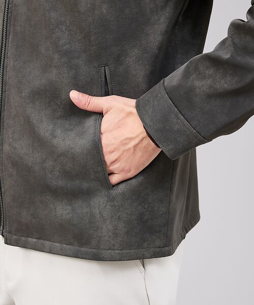 ABAHOUSE / アバハウス ブルゾン | 【ネオレザー】ヴィンテージライク ジップブルゾン | 詳細17
