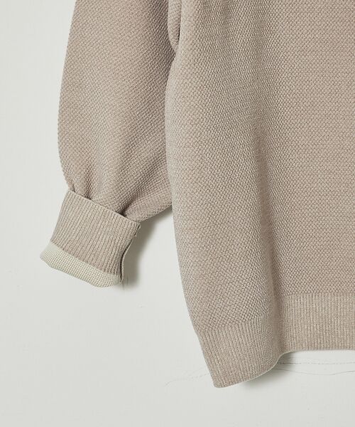 ABAHOUSE / アバハウス ニット・セーター | ダブルフェイス モールカノコ ハーフジップニット | 詳細15