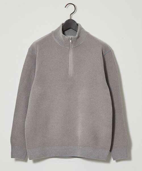 ABAHOUSE / アバハウス ニット・セーター | ダブルフェイス モールカノコ ハーフジップニット | 詳細17