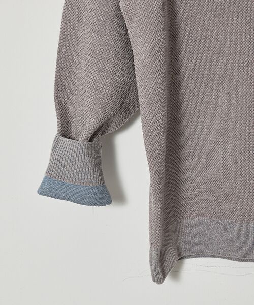 ABAHOUSE / アバハウス ニット・セーター | ダブルフェイス モールカノコ ハーフジップニット | 詳細18