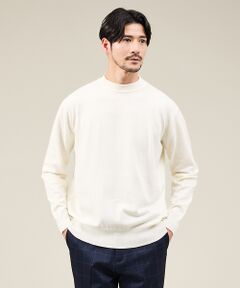 ABAHOUSE / アバハウス ニット・セーター | 【カシミヤタッチ】ハイゲージ モックネック ニット