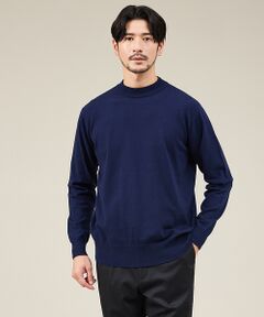 ABAHOUSE / アバハウス ニット・セーター | 【カシミヤタッチ】ハイゲージ モックネック ニット