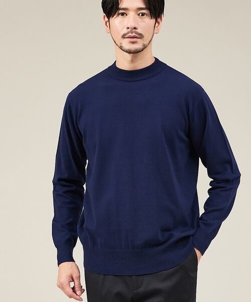 ABAHOUSE / アバハウス ニット・セーター | 【カシミヤタッチ】ハイゲージ モックネック ニット | 詳細19