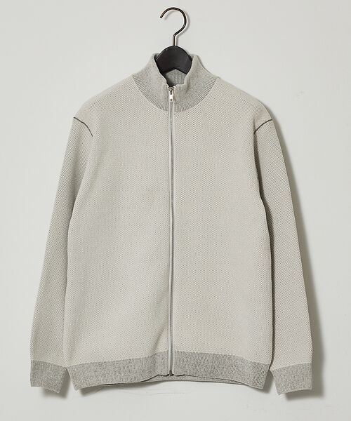 ABAHOUSE / アバハウス ニット・セーター | ダブルフェイス カノコ ドライバーズニット(オフホワイト)