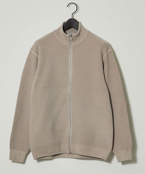 ABAHOUSE / アバハウス ニット・セーター | ダブルフェイス カノコ ドライバーズニット(ライトベージュ)