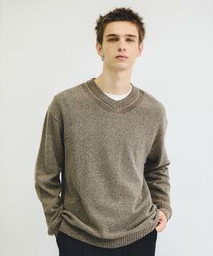 ABAHOUSE / アバハウス ニット・セーター | WOOL MIX ブークレーＶネックニット