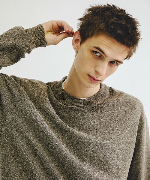 ABAHOUSE / アバハウス ニット・セーター | WOOL MIX ブークレーＶネックニット | 詳細10