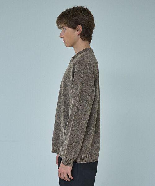 ABAHOUSE / アバハウス ニット・セーター | WOOL MIX ブークレーＶネックニット | 詳細3