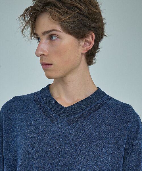 ABAHOUSE / アバハウス ニット・セーター | WOOL MIX ブークレーＶネックニット | 詳細19